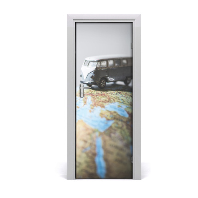 Naklejka fototapeta na drzwi Volkswagen na globusie