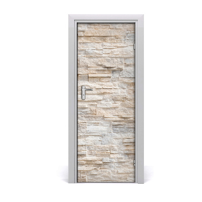 Naklejka fototapeta na drzwi Ceglana kamienna ściana