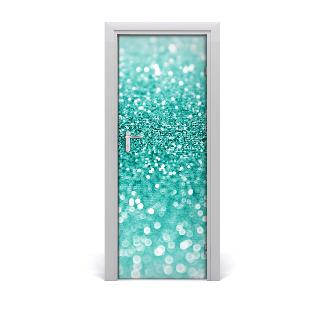 Naklejka samoprzylepna na drzwi Turkusowy blask
