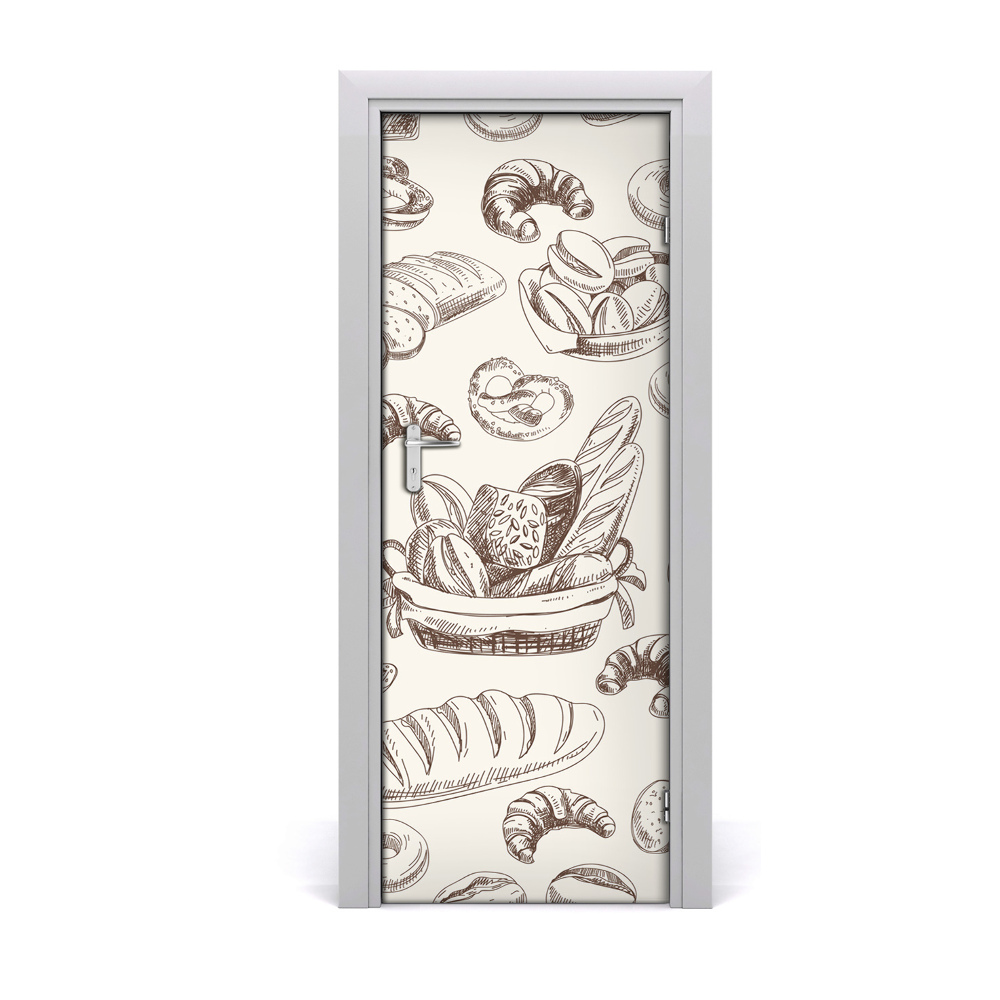 Naklejka na drzwi samoprzylepna Pieczywo