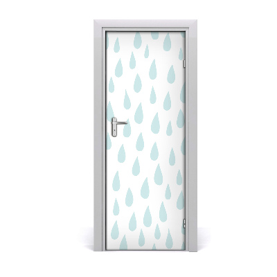 Naklejka samoprzylepna na drzwi Kropelki wody