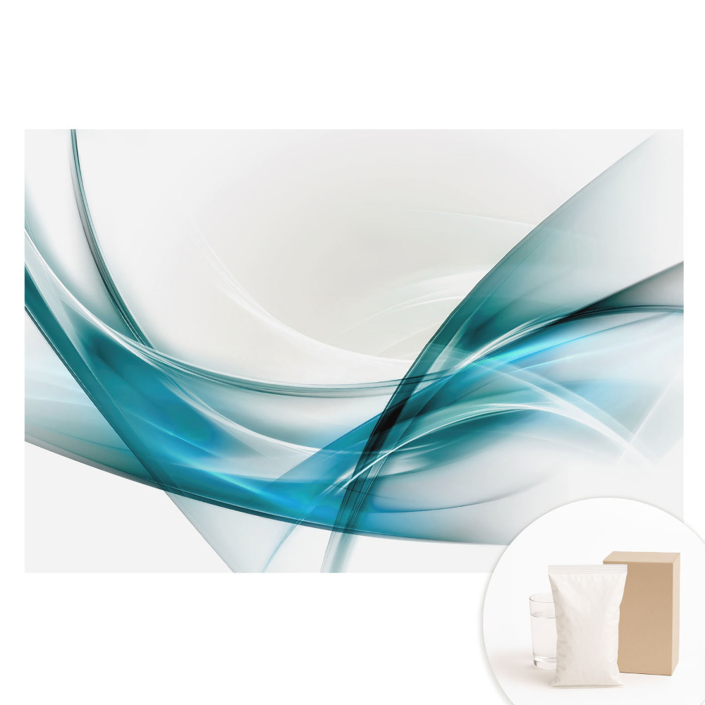 Tapeta fotograficzna na flizelinie Abstrakcyjne linie i fale niebieskiego odcienia