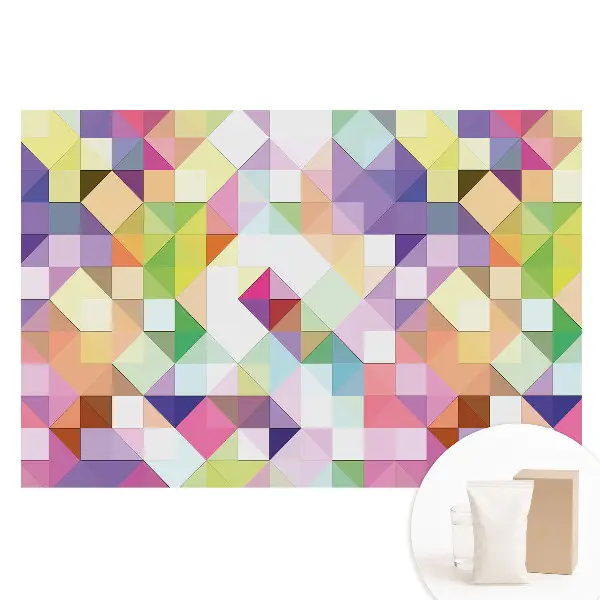 Fototapeta flizelinowa Geometryczna mozaika w żywych kolorach