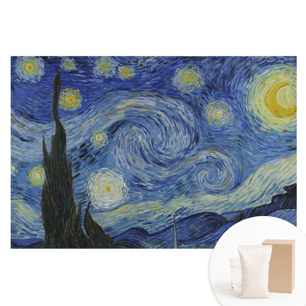 Duża fototapeta na ścianę Abstrakcyjne gwiazdy i wirujące chmury