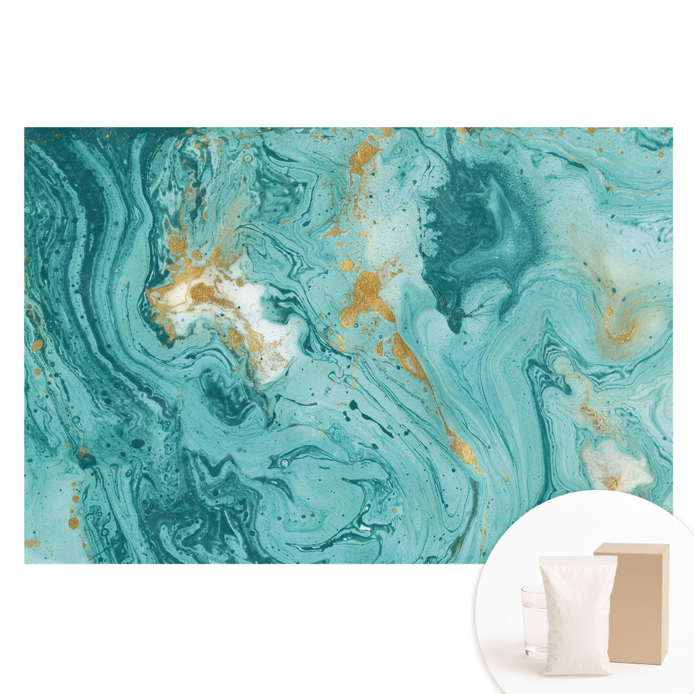 Fototapeta na flizelinie Turkusowe wzory abstrakcyjne elegancja kolorów