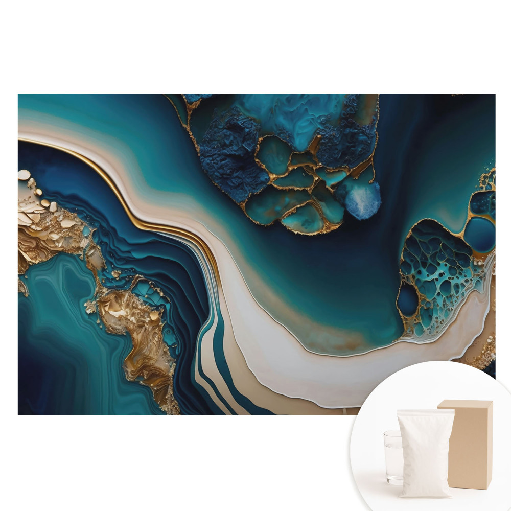 Fototapeta z nadrukiem na flizelinie Fale koloru abstrakcyjna elegancja harmonii