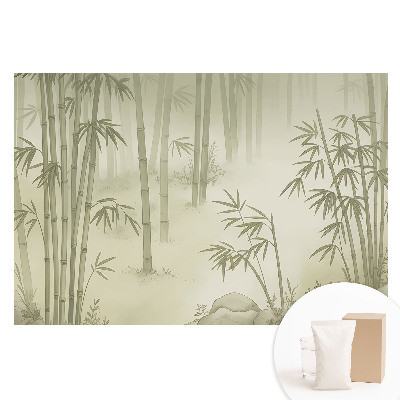 Duża fototapeta na ścianę Bambusowy las w delikatnej mgiełce