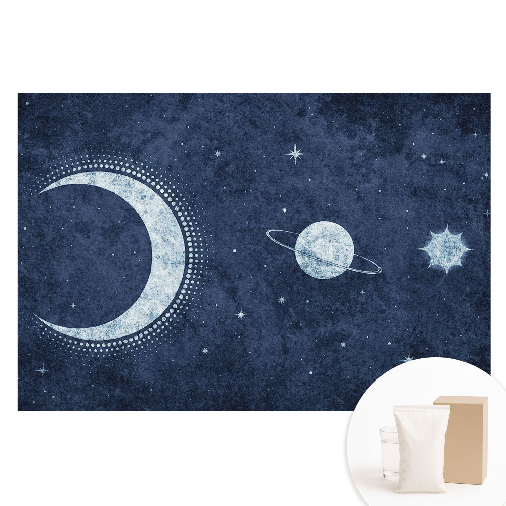 Fototapeta na flizelinie Księżycowa noc kosmosu