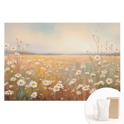 Fototapeta na flizelinie Łąka margerytek pastelowe odcienie romantyzm