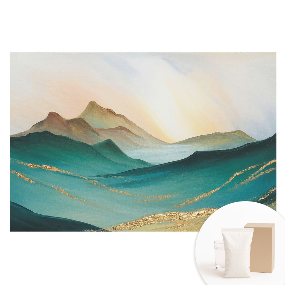 Duża fototapeta na ścianę Góry i abstrakcja