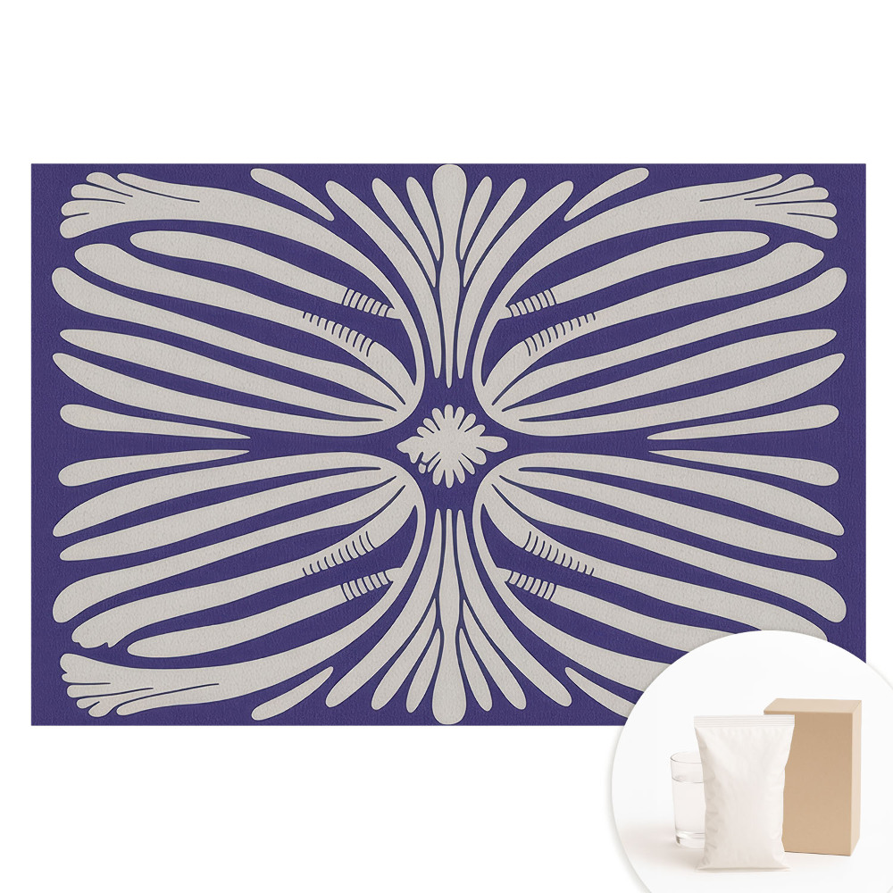 Fototapeta flizelinowa Symetryczne motywy kwiatowe na fiolecie