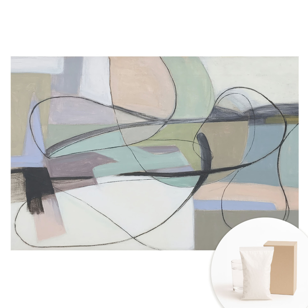 Fototapeta flizelinowa z nadrukiem Abstrakcyjne pastele i zawiłe linie