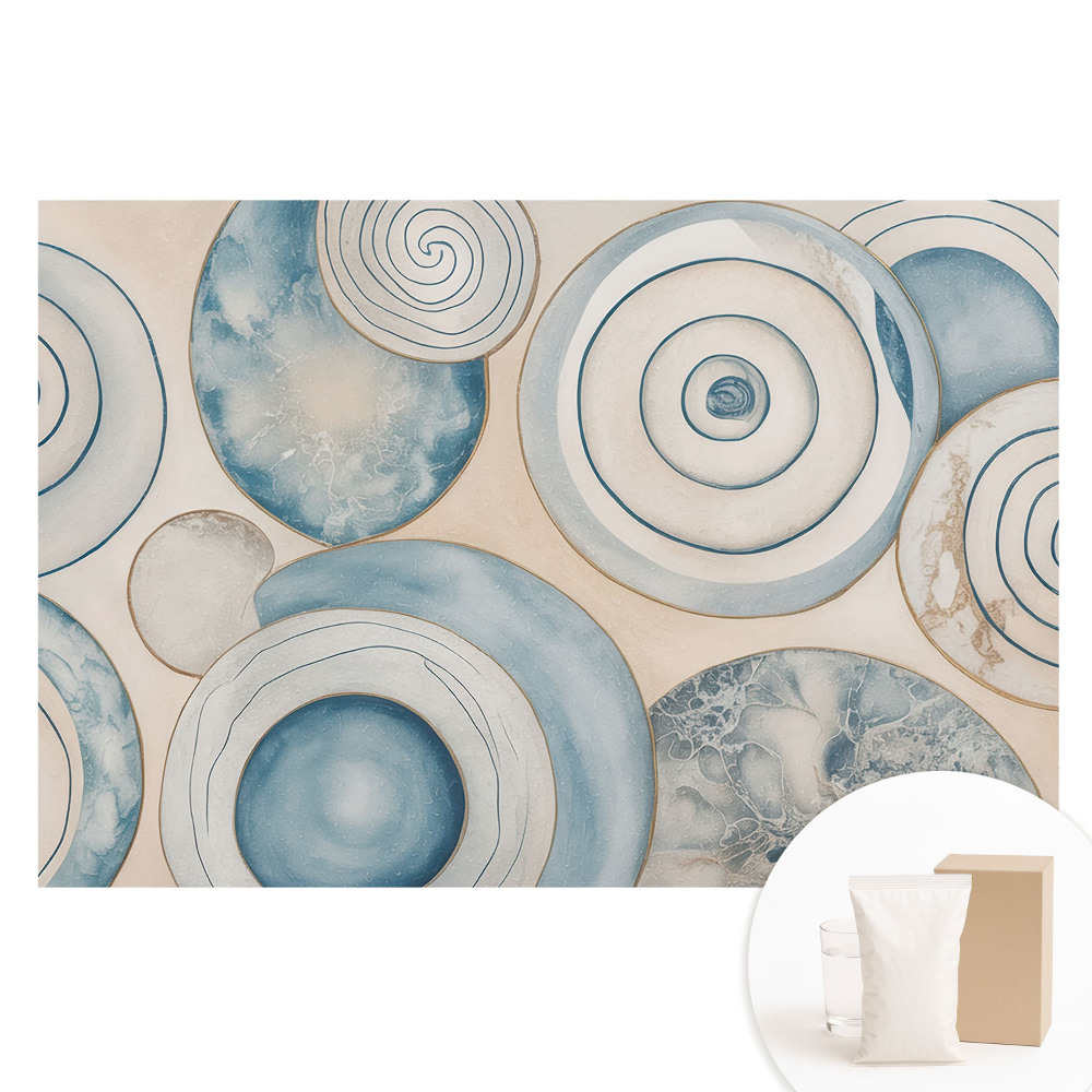 Tapeta fotograficzna flizelinowa Niebieskie spirale nowoczesna abstrakcja