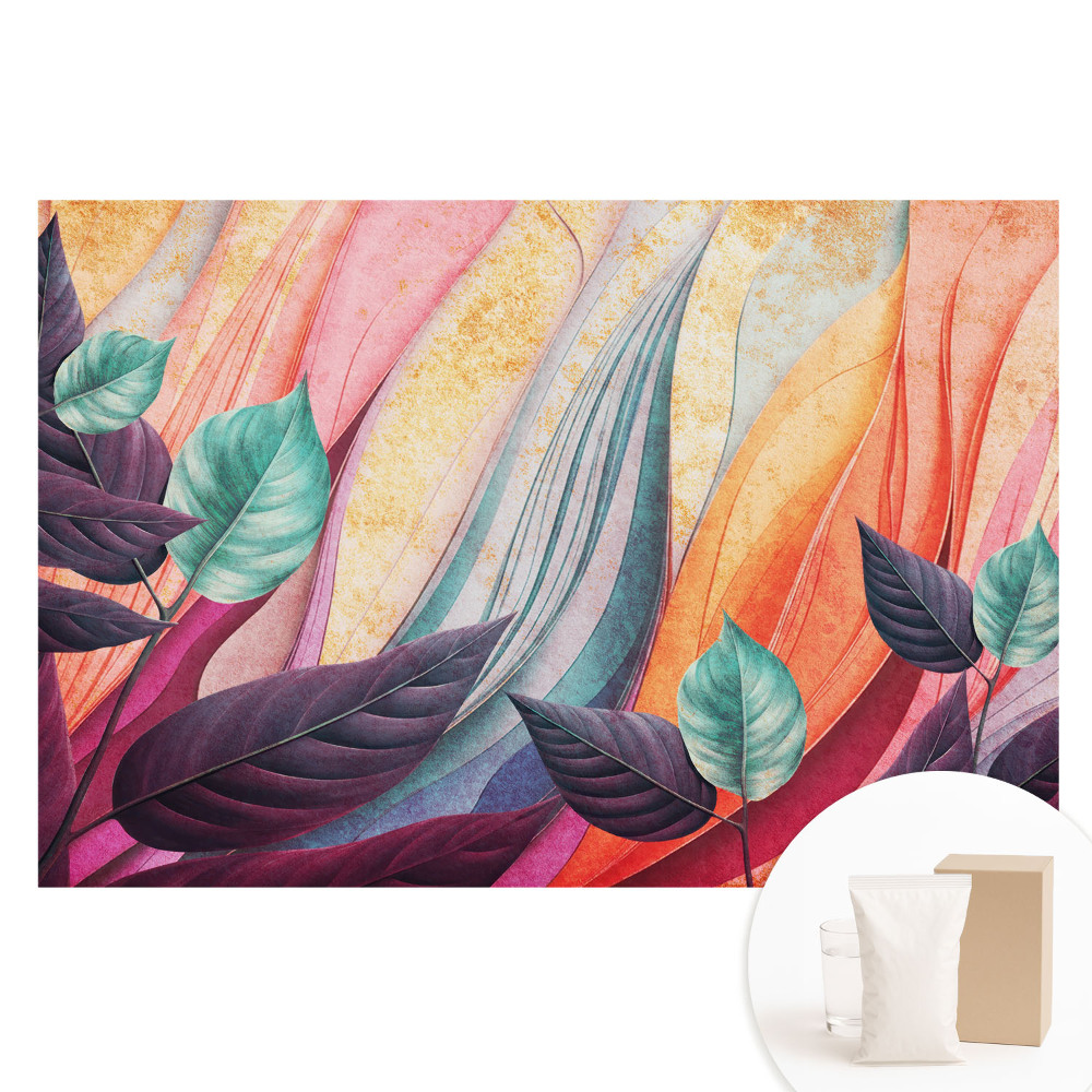 Tapeta fotograficzna na flizelinie Kolorowe liście abstrakcyjne tło
