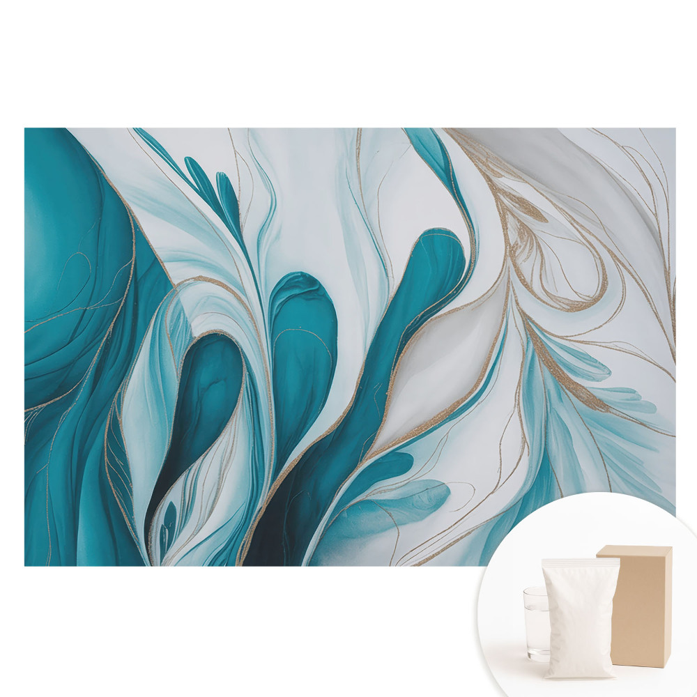 Fototapeta flizelinowa z nadrukiem Abstrakcyjne niebieskie płynne kształty