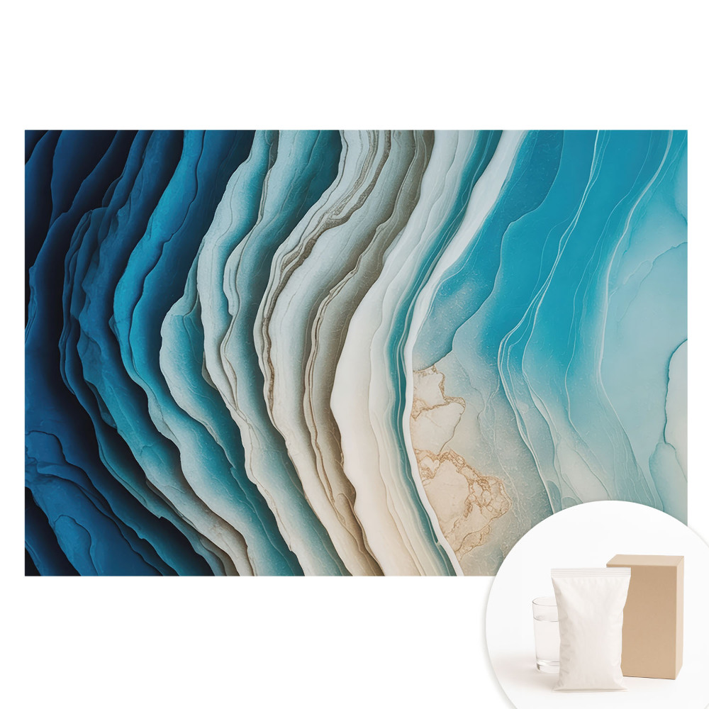 Fototapeta flizelinowa Abstrakcyjne fale w odcieniach niebieskiego