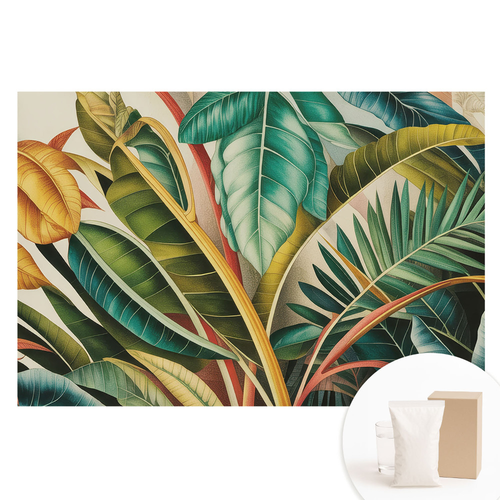 Duża fototapeta na ścianę Kolorowe liście w nowoczesnym stylu