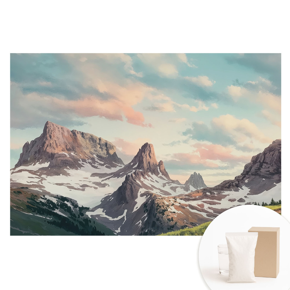 Fototapeta na flizelinie Malownicze górskie pejzaże z chmurami