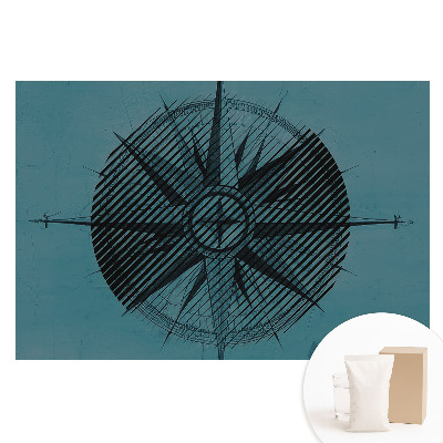 Fototapeta na flizelinie Abstrakcyjny kompas na błękitnym tle