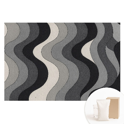 Duża fototapeta na ścianę Nowoczesny falujący wzór w odcieniach szarości