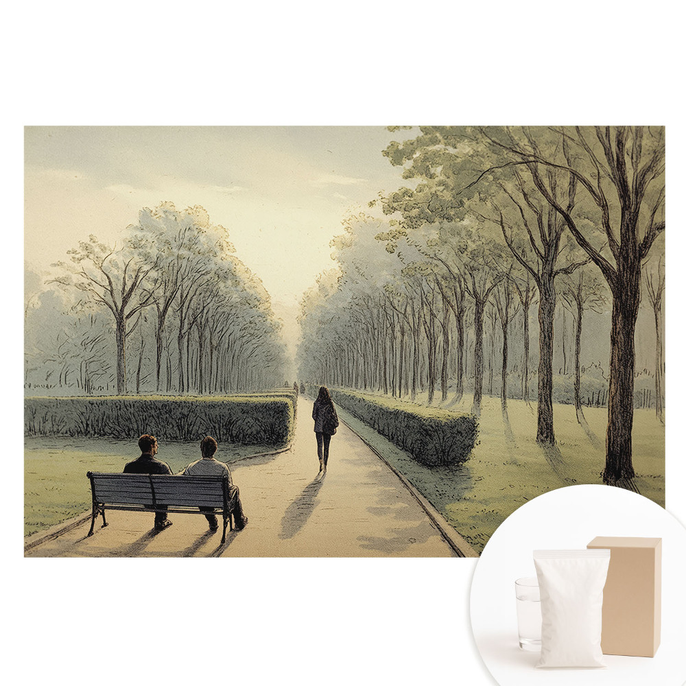 Fototapeta na flizelinie Spokojny parkowy spacer