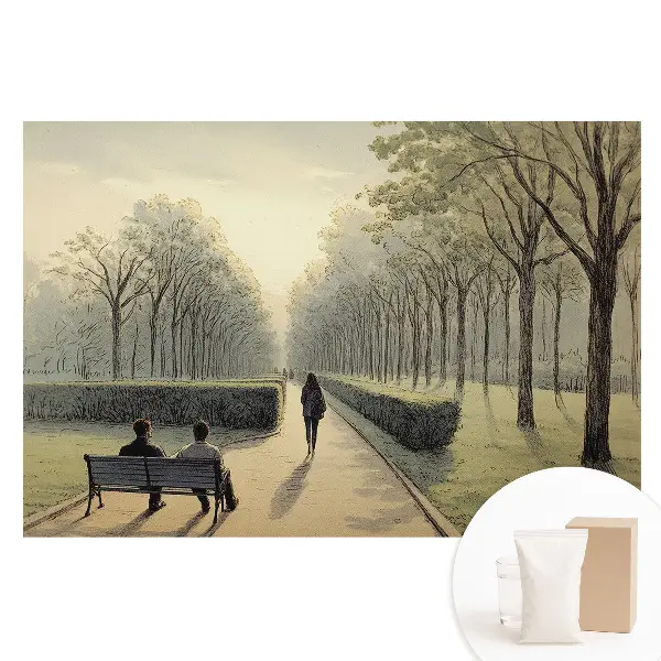Fototapeta na flizelinie Spokojny parkowy spacer