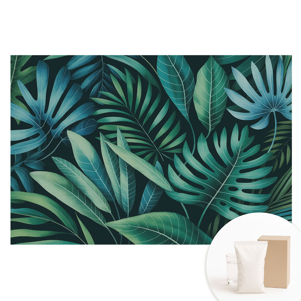 Fototapeta flizelinowa z nadrukiem Liście tropikalne harmonijne wzory