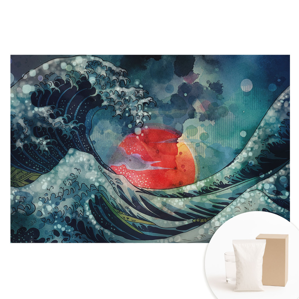 Fototapeta flizelinowa Fala sztormowa malowniczość żywiołów