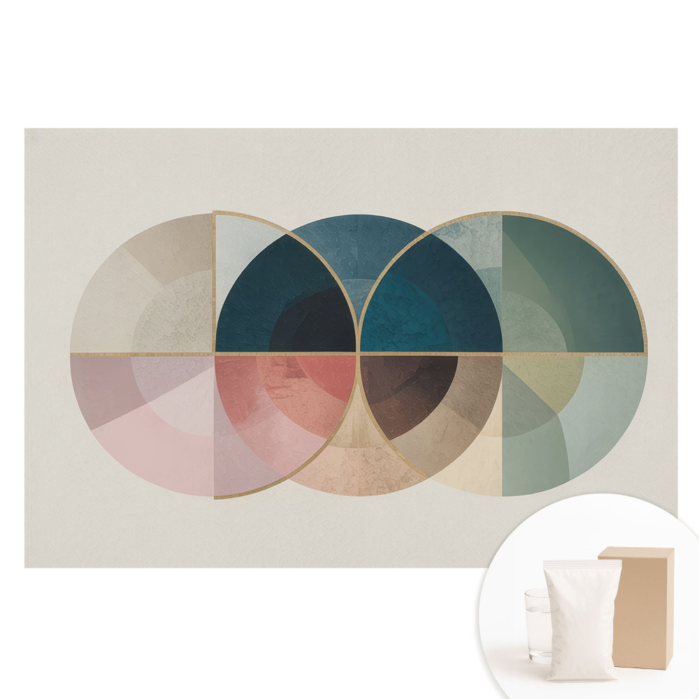 Fototapeta flizelinowa z nadrukiem Kolorowe koła w stylu nowoczesnym