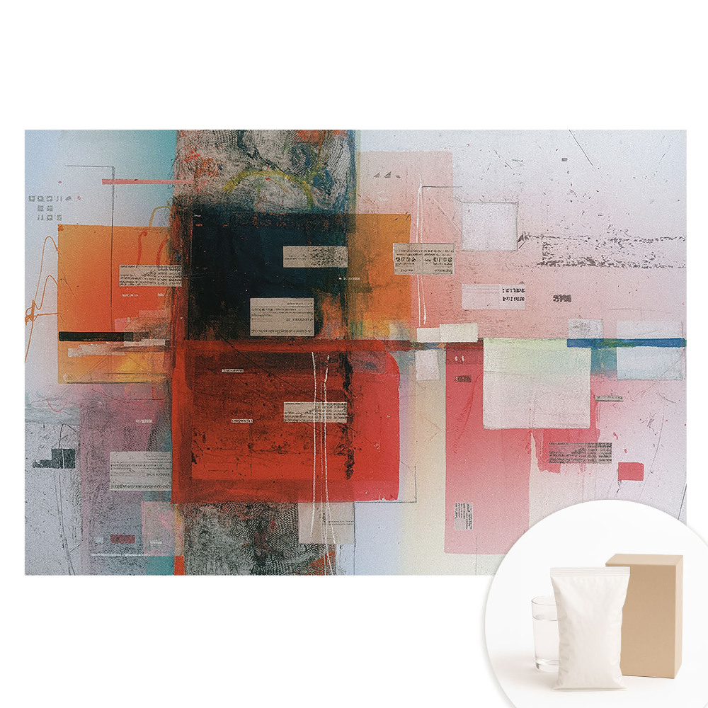 Fototapeta z nadrukiem na flizelinie Kolory i kształty w abstrakcyjnym stylu