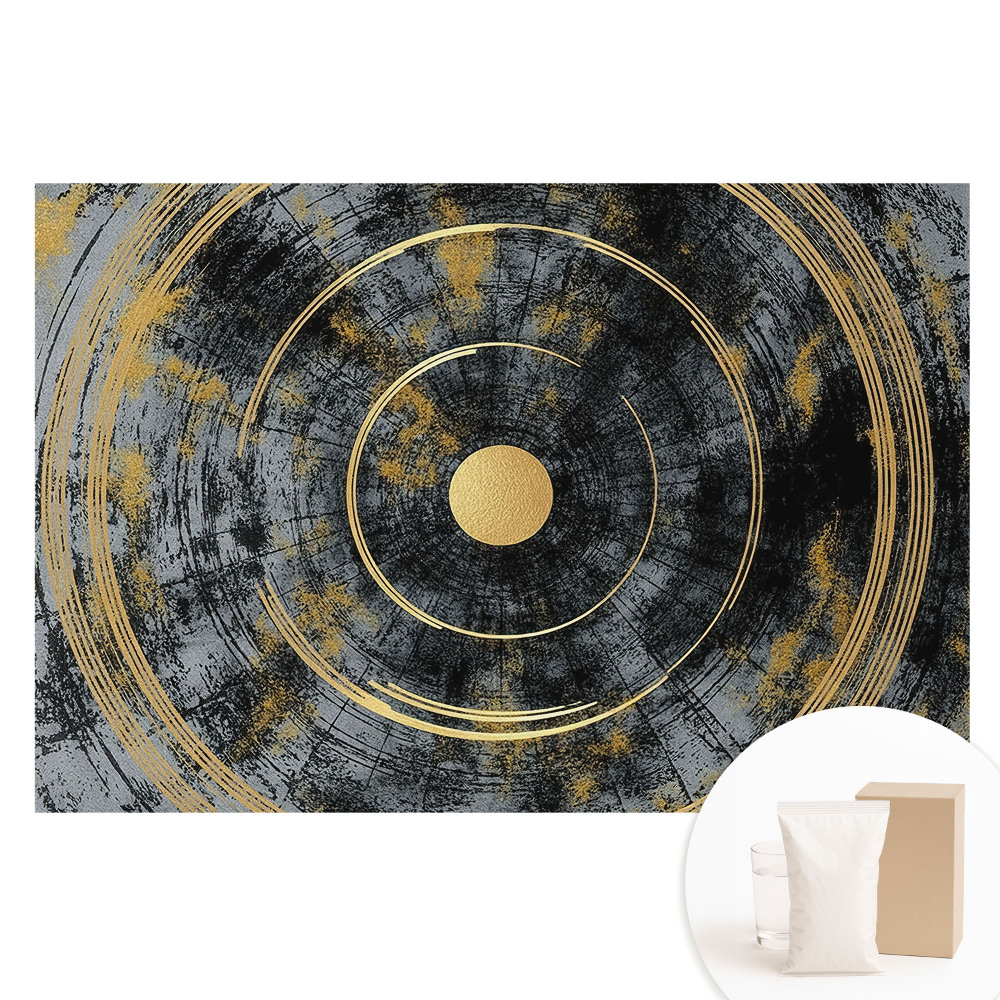 Duża fototapeta na ścianę Okręgi strukturalne pełne kontrastów