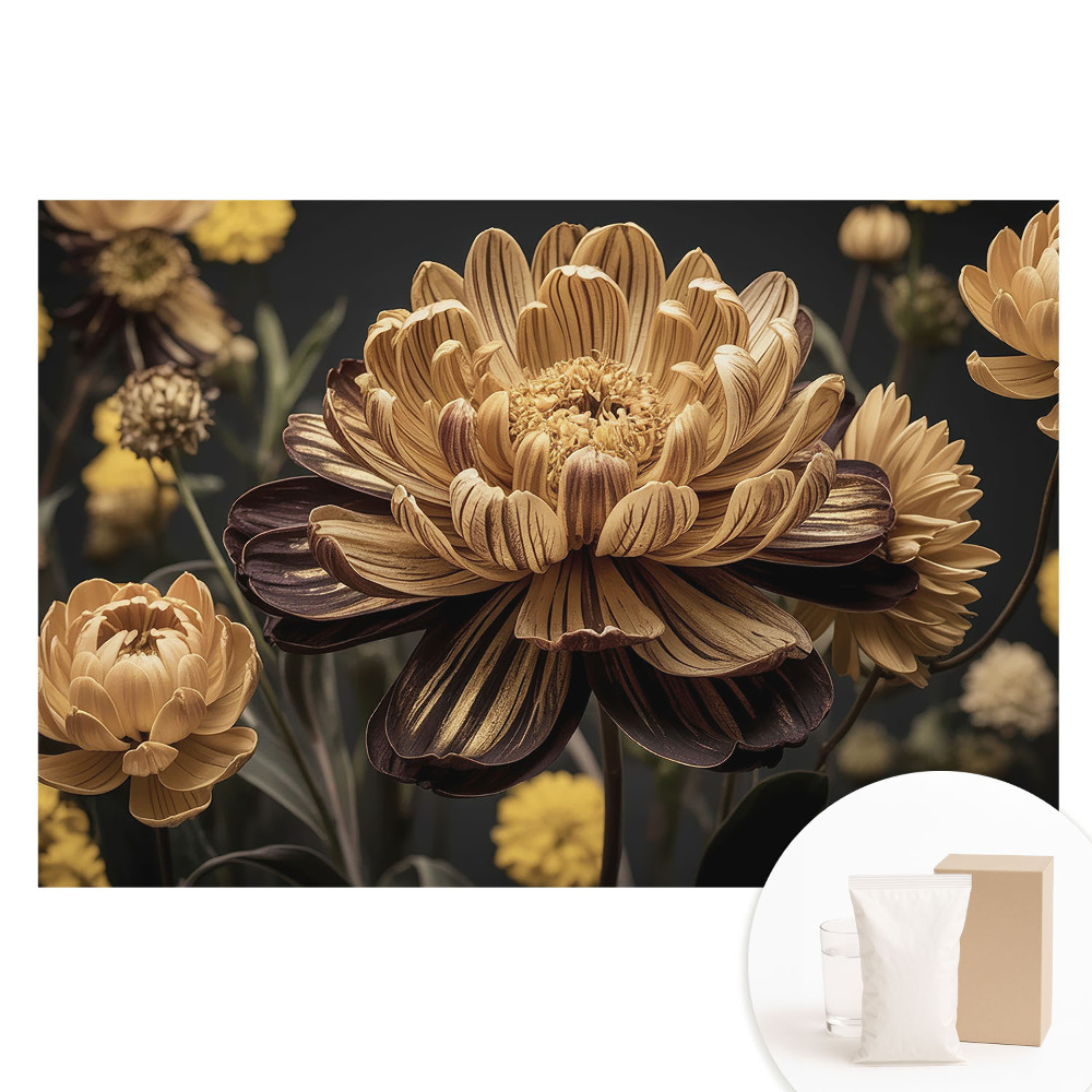 Fototapeta z nadrukiem na flizelinie Kwiaty w klasycznym stylu