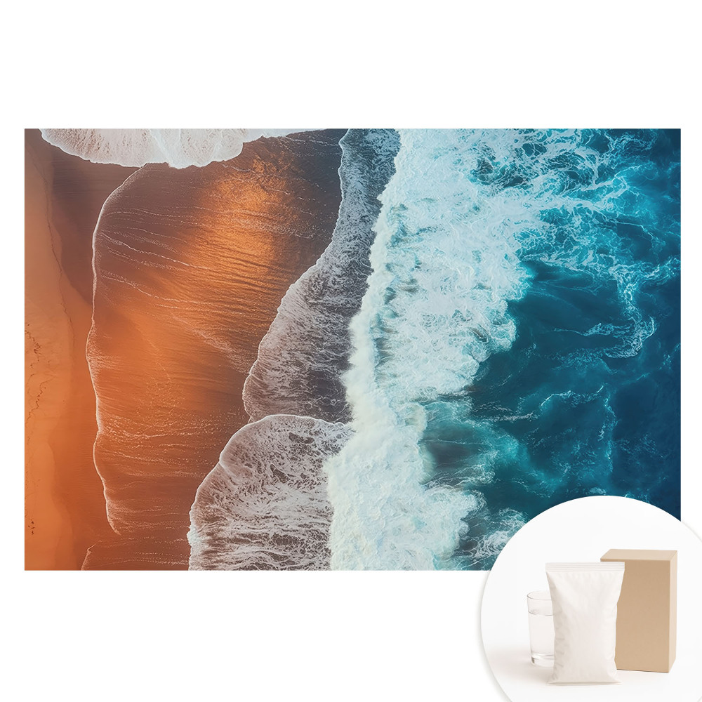 Fototapeta flizelinowa z nadrukiem Spotkanie wody z ziemią energia kolorów