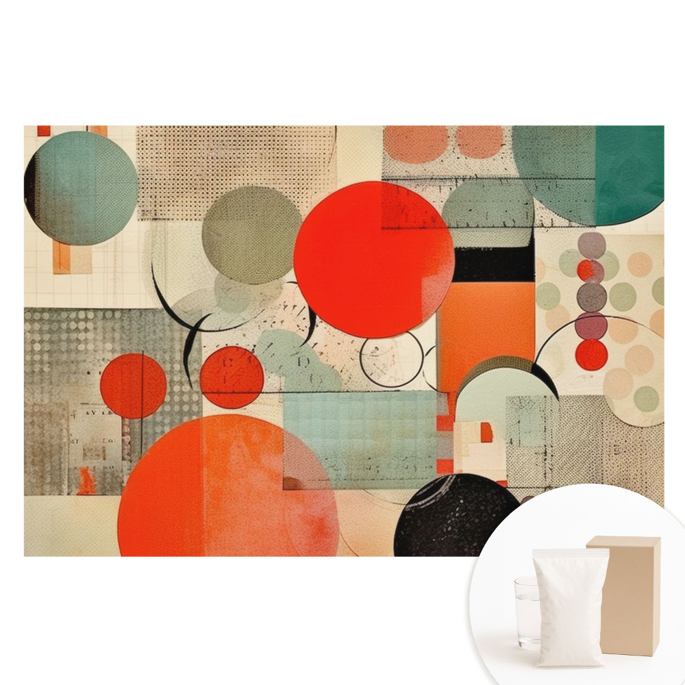 Fototapeta flizelinowa z nadrukiem Geometryczne kształty okręgi i prostokąty