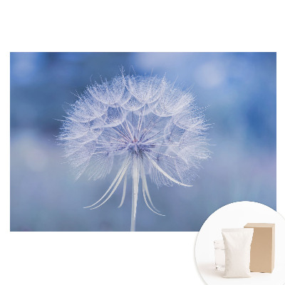 Duża fototapeta na ścianę Dmuchawiec w błękitnej tonacji