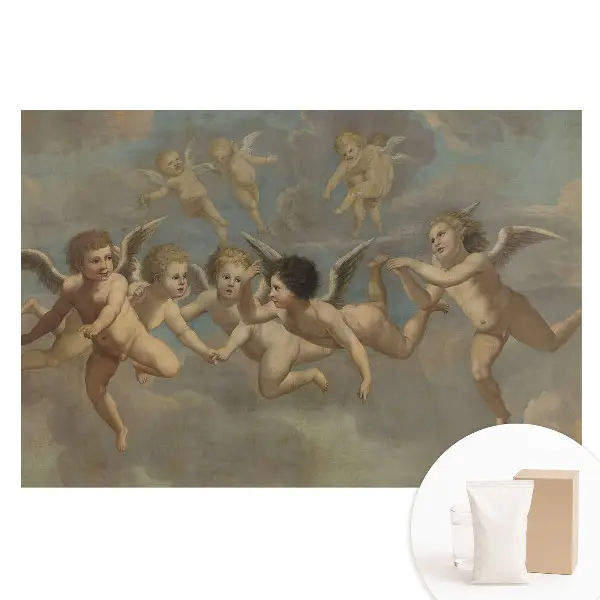 Fototapeta flizelinowa Niebiańskie putta w chmurach