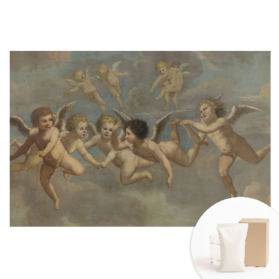 Fototapeta flizelinowa z nadrukiem Niebiańskie putta w chmurach