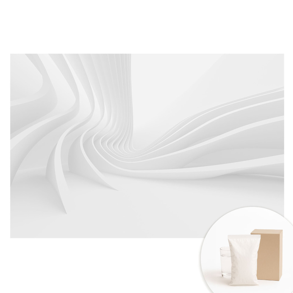 Fototapeta flizelinowa Białe falujące linie nowoczesna elegancja
