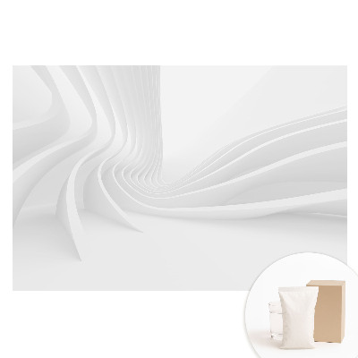 Fototapeta flizelinowa Białe falujące linie nowoczesna elegancja