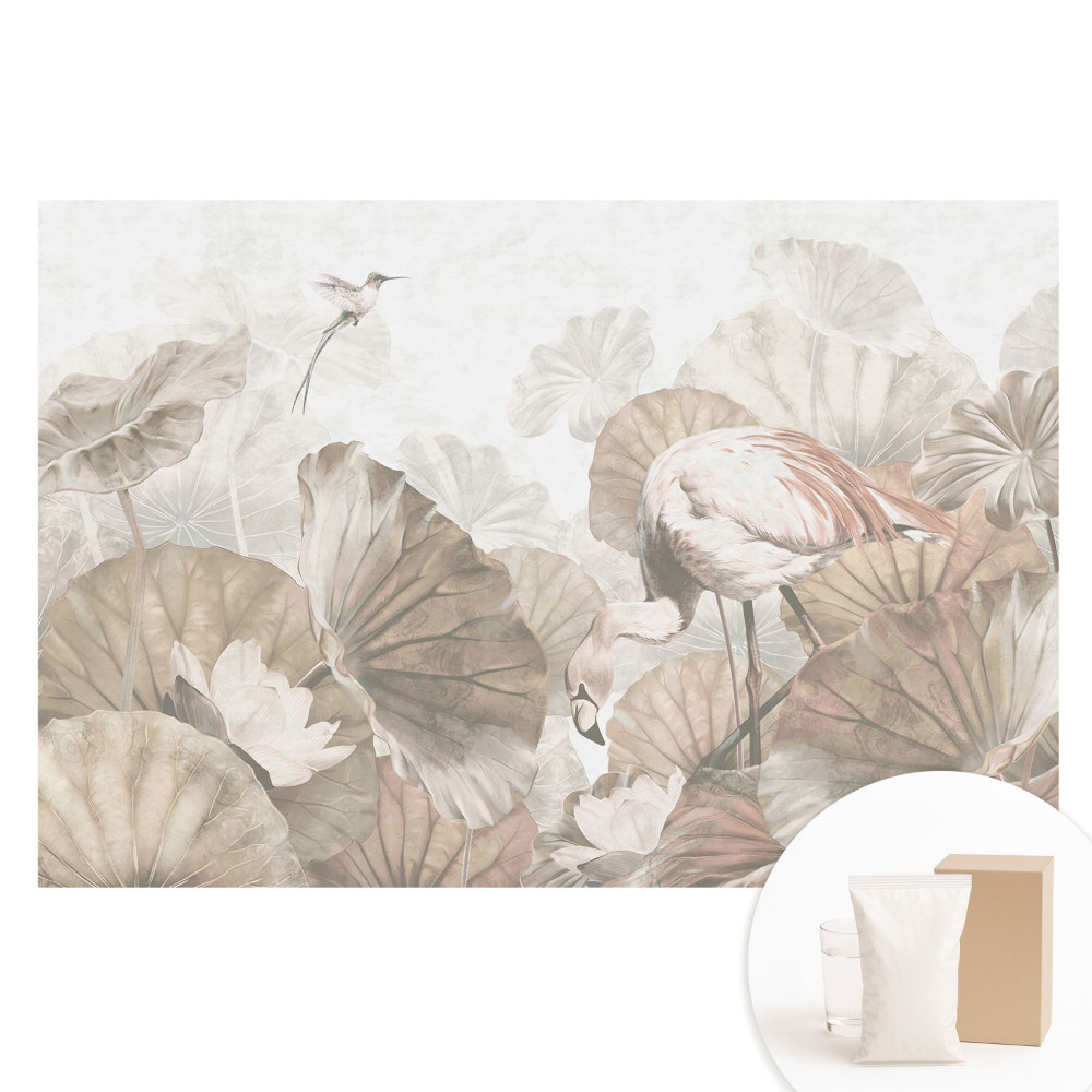 Fototapeta z nadrukiem na flizelinie Flaming wśród liści