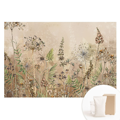 Duża fototapeta na ścianę Pastelowe motywy roślinne