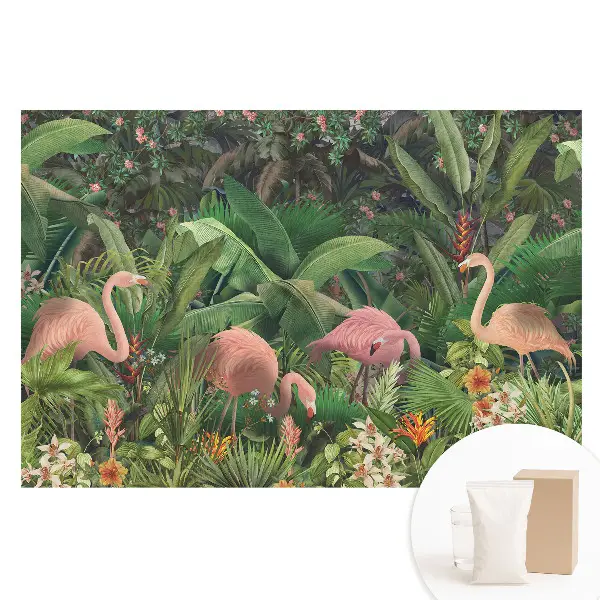 Fototapeta flizelinowa Tropikalna egzotyka flamingów