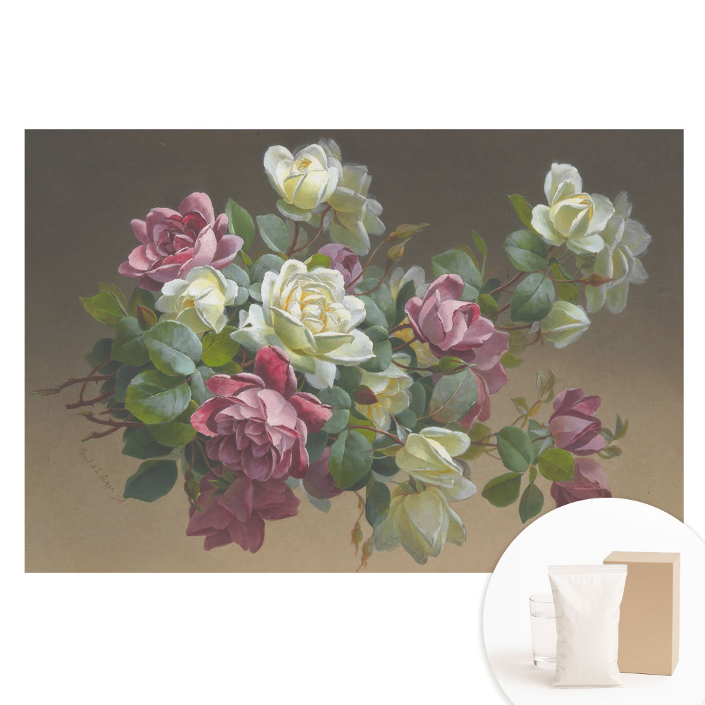 Tapeta fotograficzna na flizelinie Romantyczne kwiaty liście kompozycja