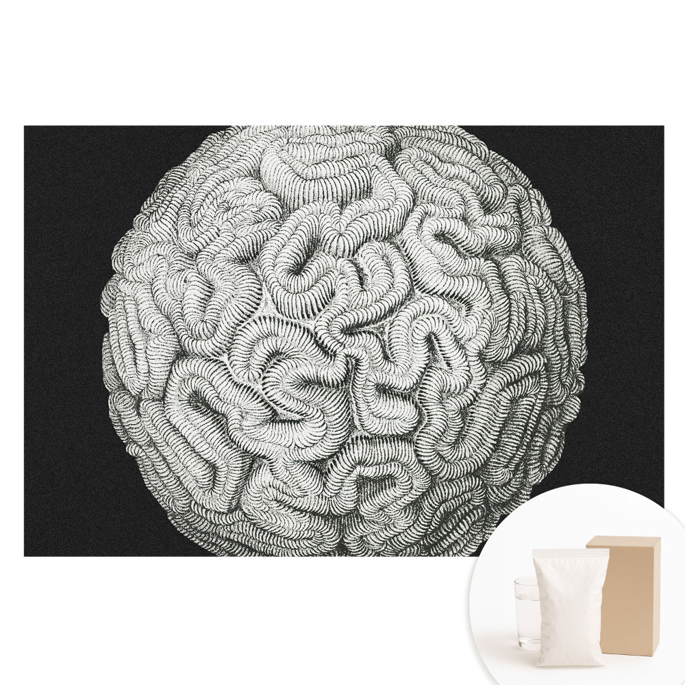 Duża fototapeta na ścianę Monochromatyczna sferyczna struktura harmonijna