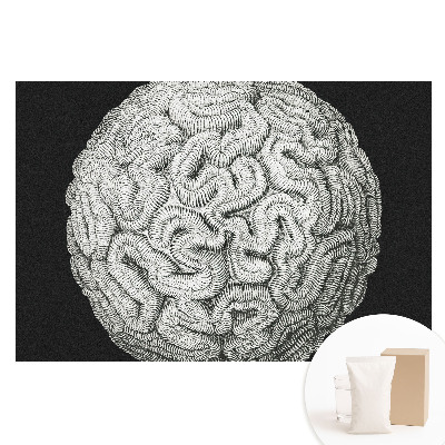 Duża fototapeta na ścianę Monochromatyczna sferyczna struktura harmonijna