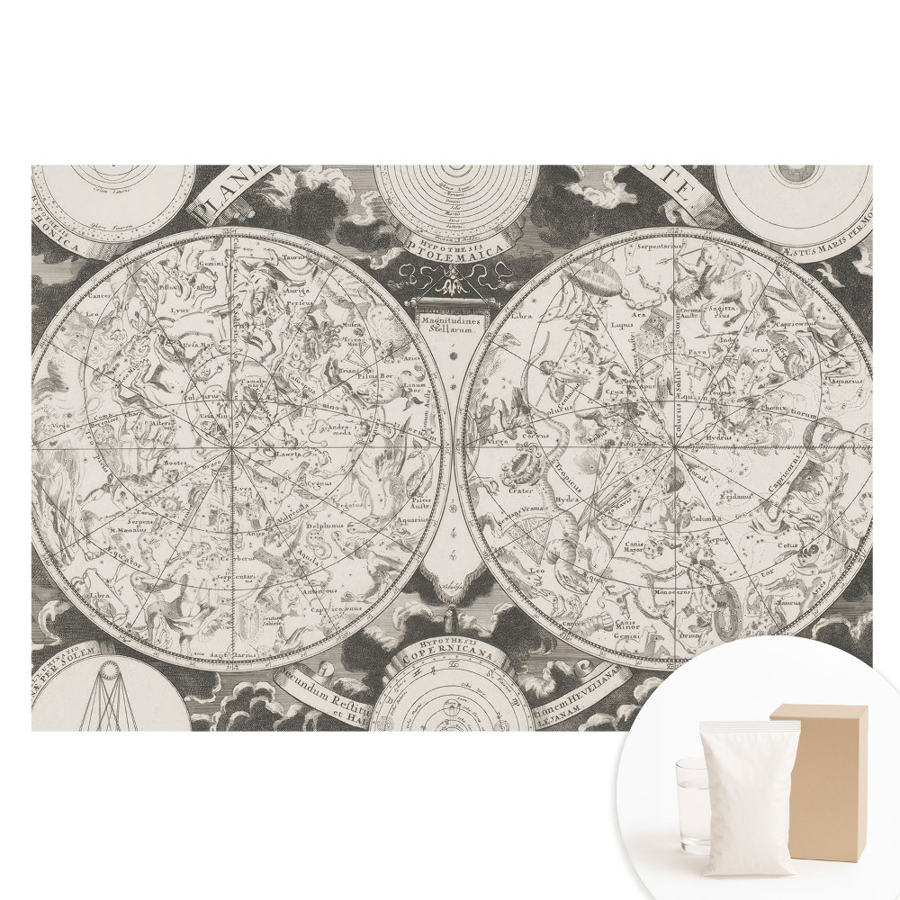 Tapeta fotograficzna na flizelinie Historyczne konstelacje retro kartografia
