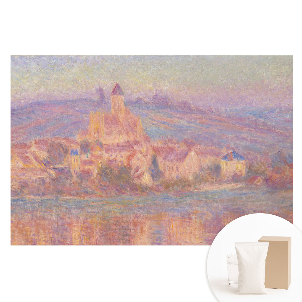 Fototapeta na flizelinie Pastelowe miasteczko na wzgórzach