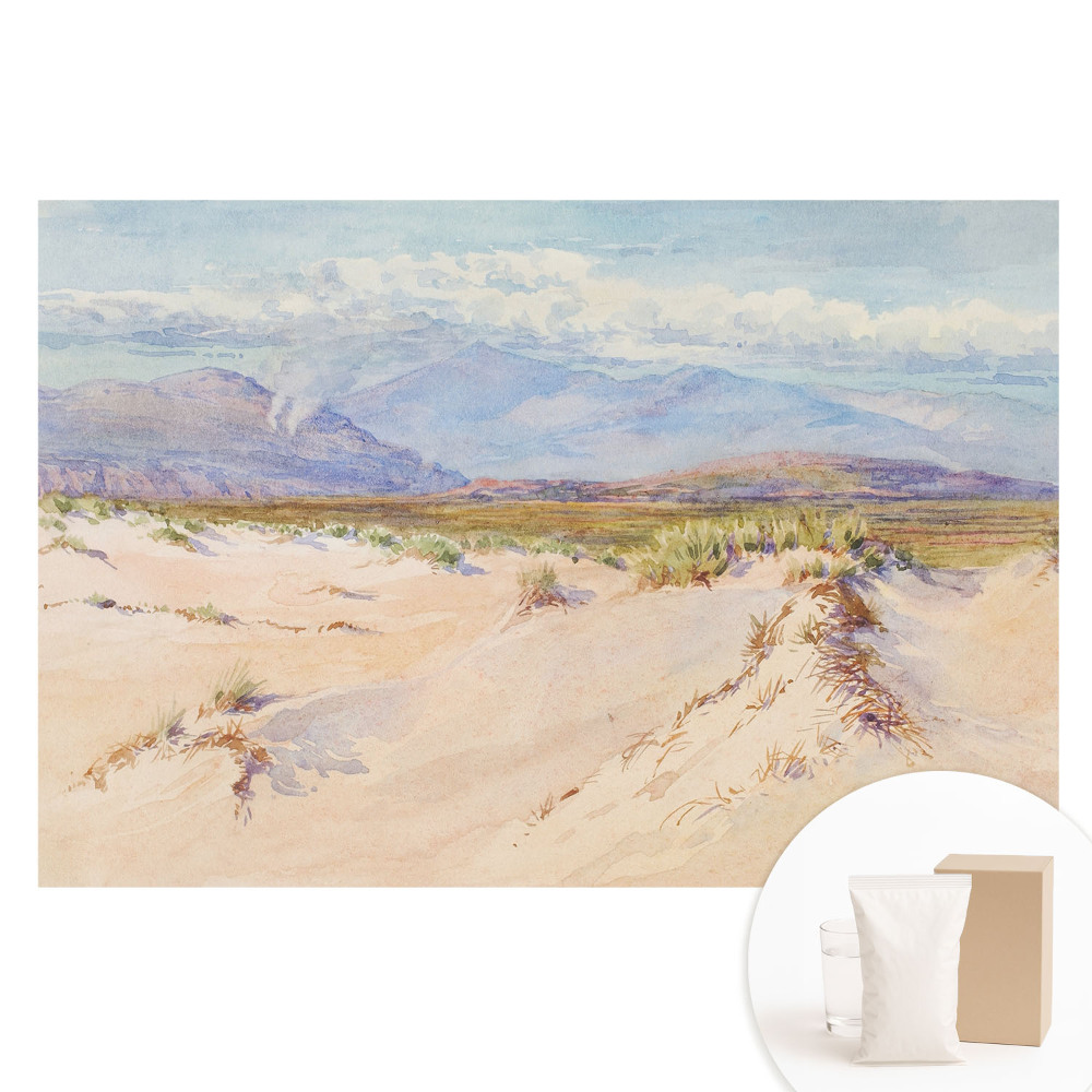 Tapeta fotograficzna na flizelinie Pejzaż pustynny z odległymi górami