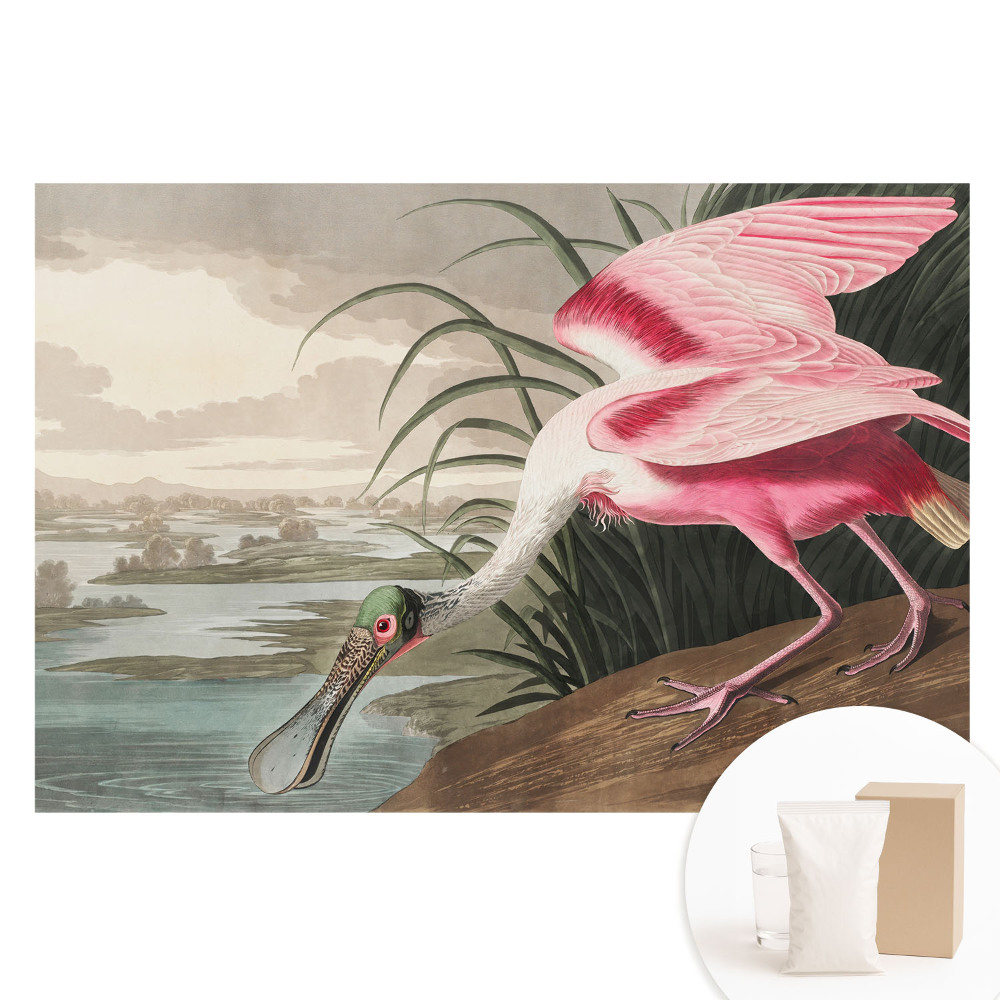 Duża fototapeta na ścianę Sielanka z flamingiem