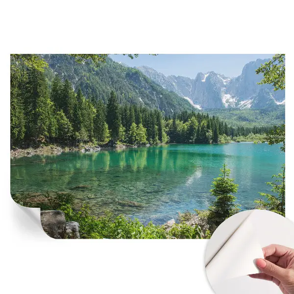 Samoprzylepna fototapeta na ścianę Zielone jezioro